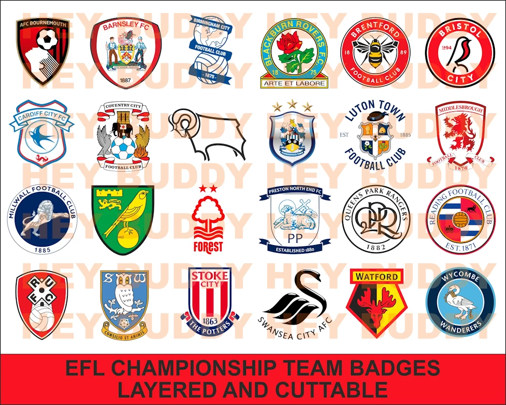 EFL Championship Clubs by Badges