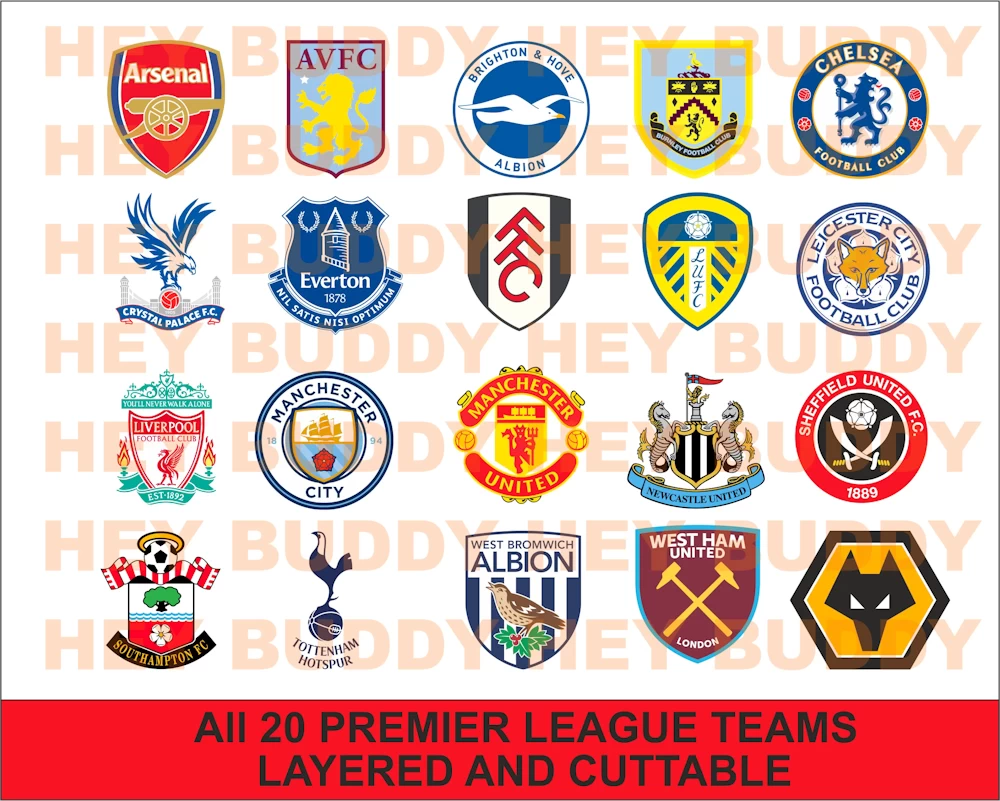 EPL Premier League Vector Logos SVG Cuttable