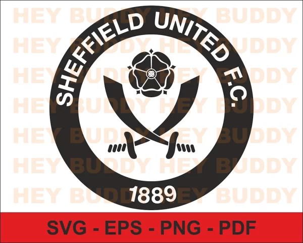 Sheffield United mono SVG layered vector image silhouette